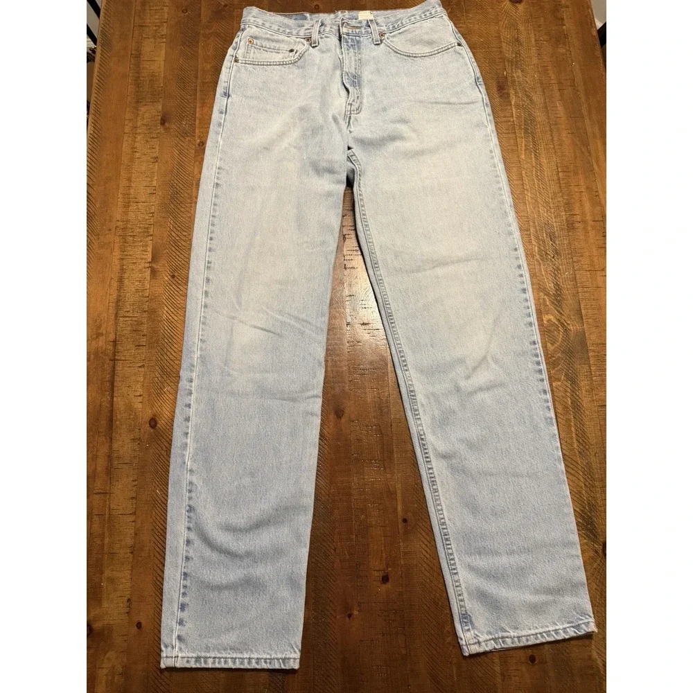 Vintage Levis 550 Denim Jeans Mens 34x36 Light Wash Relaxed Fit Tapered 90's
